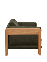 John Lewis Nest Large 3 Seater Leather Sofa, Light Leg - thumbnail 3