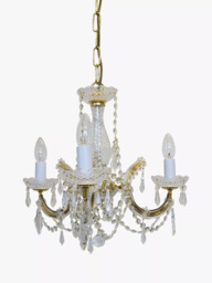 Impex Marie Theresa Crystal Chandelier Ceiling Light, 3 Arms - thumbnail 2