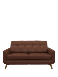 John Lewis Barbican Medium 2 Seater Leather Sofa, Light Leg - thumbnail 5