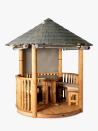Breeze House Oasis Signature Slate Effect Tile Roof Circular Gazebo, FSC-Certified (Scandinavian Redwood)