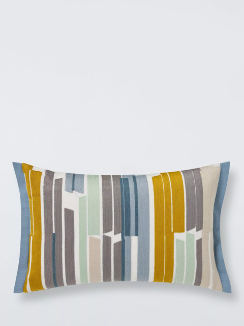 John Lewis Ingrid Striped Cushion, White/Multi - image 1
