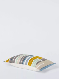 John Lewis Ingrid Striped Cushion, White/Multi - thumbnail 3