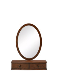 Cotswold Company Winchcombe Dressing Table Mirror, Dark Oak - thumbnail 1