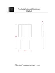 John Lewis Amelia Upholstered Headboard, Single - thumbnail 4