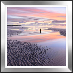 John Lewis Jim Robertson 'Lilac Beach' Embellished Framed Print, 83.5 x 83.5cm - thumbnail 1