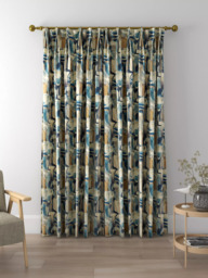 Clarke & Clarke Figura Made to Measure Curtains or Roman Blind, Denim/Linen - thumbnail 5