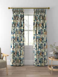 Clarke & Clarke Figura Made to Measure Curtains or Roman Blind, Denim/Linen - thumbnail 3