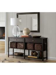 Pottery Barn Monroe Console Table, Warm Black - thumbnail 2