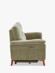 John Lewis Slant Small 2 Seater Power Recliner Sofa, Green Chenille - thumbnail 5