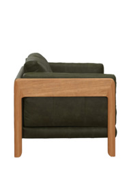 John Lewis Nest Medium 2 Seater Leather Sofa, Light Leg - thumbnail 3