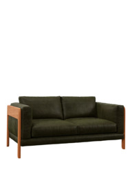 John Lewis Nest Medium 2 Seater Leather Sofa, Light Leg - thumbnail 1