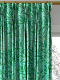 Morris & Co. Willow Boughs Made to Measure Curtains or Roman Blind, Sky/Leaf Green - thumbnail 6