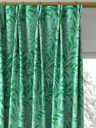 Morris & Co. Willow Boughs Made to Measure Curtains or Roman Blind, Sky/Leaf Green - thumbnail 4