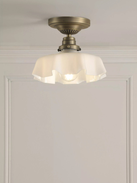 Laura Ashley Banham Semi-Flush Ceiling Light, Antique Brass - image 1