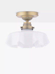 Laura Ashley Banham Semi-Flush Ceiling Light, Antique Brass - thumbnail 4