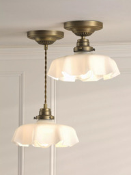 Laura Ashley Banham Semi-Flush Ceiling Light, Antique Brass - thumbnail 6