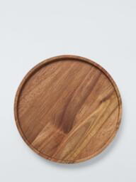 John Lewis Acacia Wood Candle Plate, Large - thumbnail 3