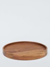 John Lewis Acacia Wood Candle Plate, Large - thumbnail 1