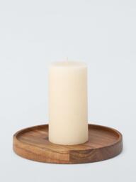 John Lewis Acacia Wood Candle Plate, Large - thumbnail 2