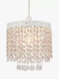 John Lewis Laila Easy-to-Fit Ceiling Shade, Pink - thumbnail 1