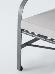 John Lewis Ribbon 2-Seater Metal Garden Sofa, Grey - thumbnail 6