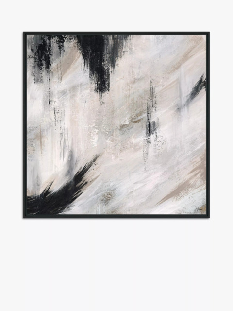 John Lewis Yharnna 'Halo Love' Framed Canvas Print, 106 x 106cm, Black - image 1