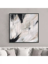 John Lewis Yharnna 'Halo Love' Framed Canvas Print, 106 x 106cm, Black - thumbnail 2