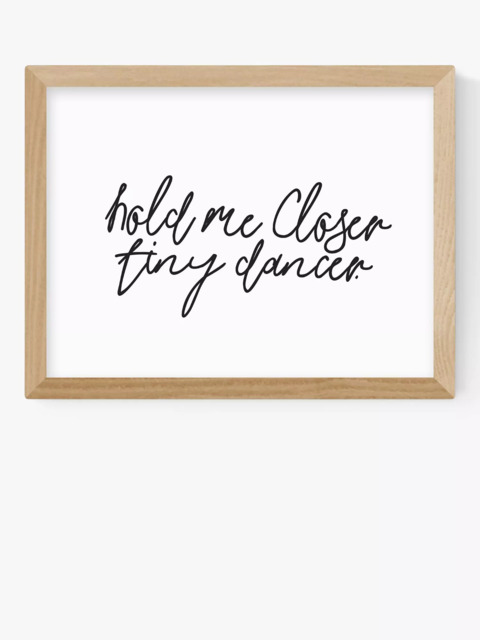 EAST END PRINTS Honeymoon Hotel 'Hold Me Closer Tiny Dancer' Framed Print - image 1