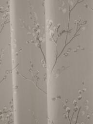 Laura Ashley Pussy Willow Pair Lined Eyelet Curtains, Truffle Natural - thumbnail 5