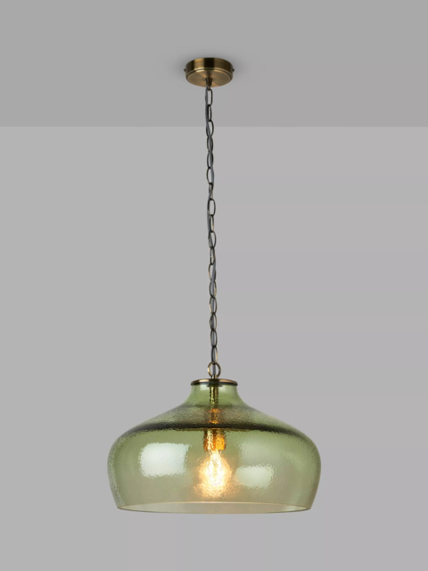 John Lewis Cartmel Textured Glass Pendant Ceiling Light - image 1