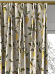 Morris & Co. Lemon Tree Embroidered Made to Measure Curtains or Roman Blind, Bayleaf/Lemon - thumbnail 4