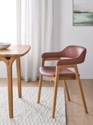 John Lewis Santino Dining Arm Chair, Bianco Oil Oak - thumbnail 2