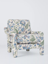 John Lewis x Sanderson Barley Mow Newnham Courtney Accent Chair, Indigo / Olive