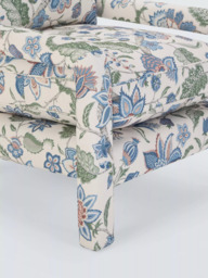 John Lewis x Sanderson Barley Mow Newnham Courtney Accent Chair, Indigo / Olive - thumbnail 6