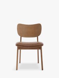 Swyft Model 02 Dining Chair, Set of 2, Oak/Maple Leather - thumbnail 1