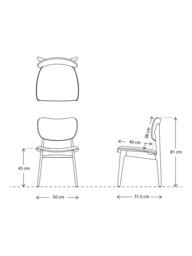 Swyft Model 02 Dining Chair, Set of 2, Oak/Maple Leather - thumbnail 2