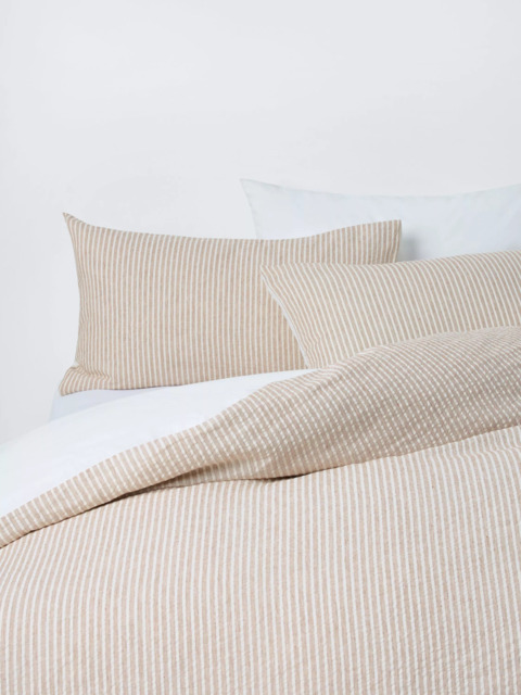 John Lewis Graphite Stripe Cotton-Linen Blend Bedding - image 1