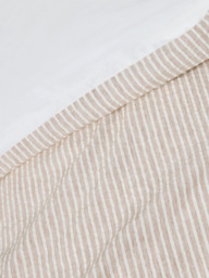 John Lewis Graphite Stripe Cotton-Linen Blend Bedding - thumbnail 4