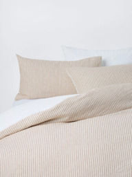 John Lewis Graphite Stripe Cotton-Linen Blend Bedding