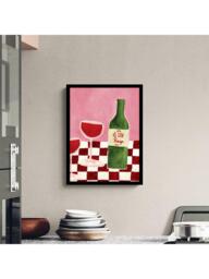 John Lewis Emily Daborn 'Le Vin Rouge' Framed Print, 42 x 32cm, Pink/Multi - thumbnail 2