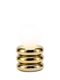 houseof Tube Cordless Portable Table Lamp, Brass