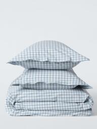 John Lewis Gingham Pure Cotton Weave Duvet Cover Set - thumbnail 5