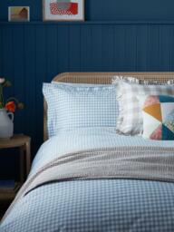 John Lewis Gingham Pure Cotton Weave Duvet Cover Set - thumbnail 6