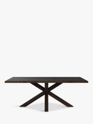 John Lewis Thornton Fixed Solid Oak Dining Table, Straight Edge, Dark Oil - thumbnail 2