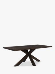 John Lewis Thornton Fixed Solid Oak Dining Table, Straight Edge, Dark Oil - thumbnail 1