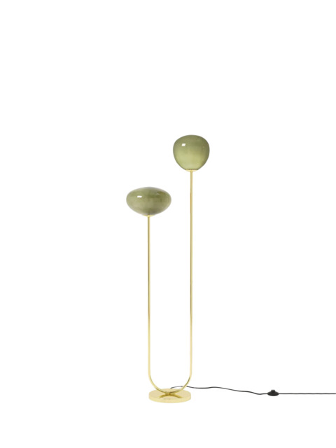 MADE Adrienne Glass Shades Floor Lamp, Green - image 1