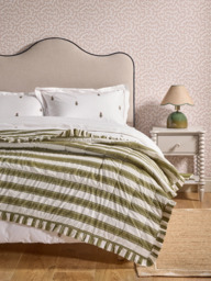 John Lewis x Sanderson Pinetum Quilted Frilled Bedspread - thumbnail 2