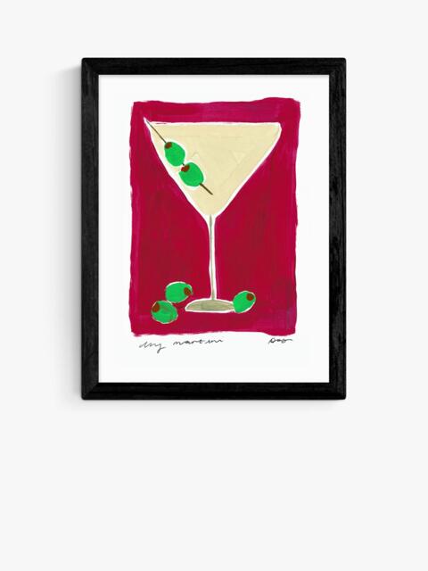 EAST END PRINTS Natalie Cass 'Dry Martini Cocktail' Framed Print, 43.4 x 33.4cm, Black Frame - image 1