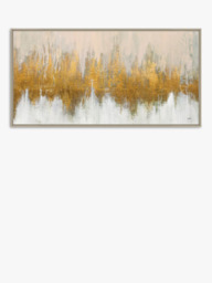 John Lewis Julia Purinton 'Glimmer' Framed Canvas Print, 66 x 126cm, Gold