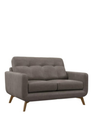 John Lewis Barbican Small 2 Seater Leather Sofa, Light Leg